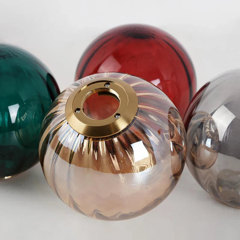 Afralia™ Nordic Glass Pendant Lamp | Globe Hanging Light Fixture for Home & Living Room