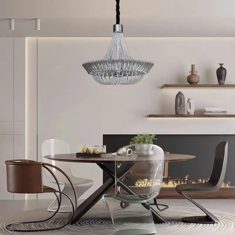 Afralia™ Crystal Chandelier Chrome/Gold for Elegant Lighting in Living Room, Restaurant, Bedroom