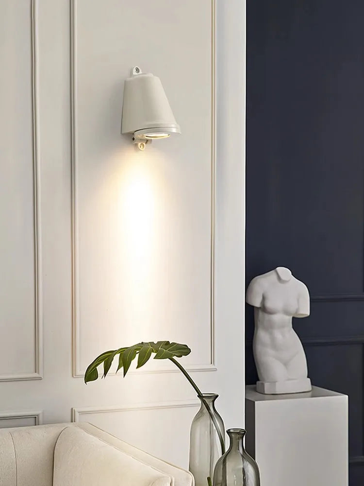 Afralia™ Outdoor Wall Lamp: Minimalist Cream Style for Villa Courtyard, Balcony, Staircase