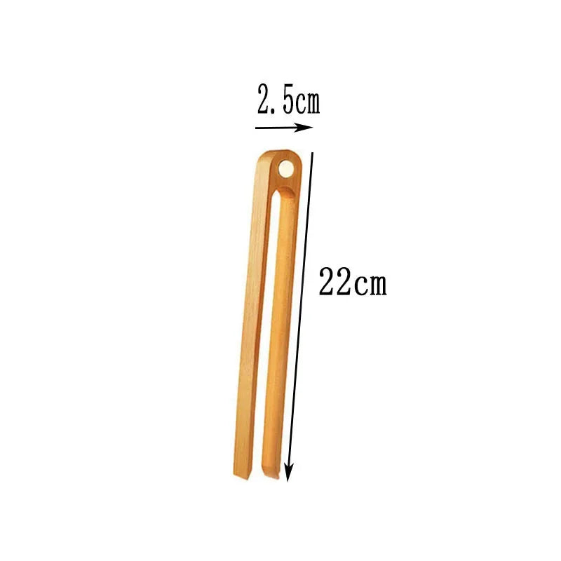 Afralia™ Bamboo Toaster Tongs Kitchen Utensils Bread Making Tools Easy to Clean