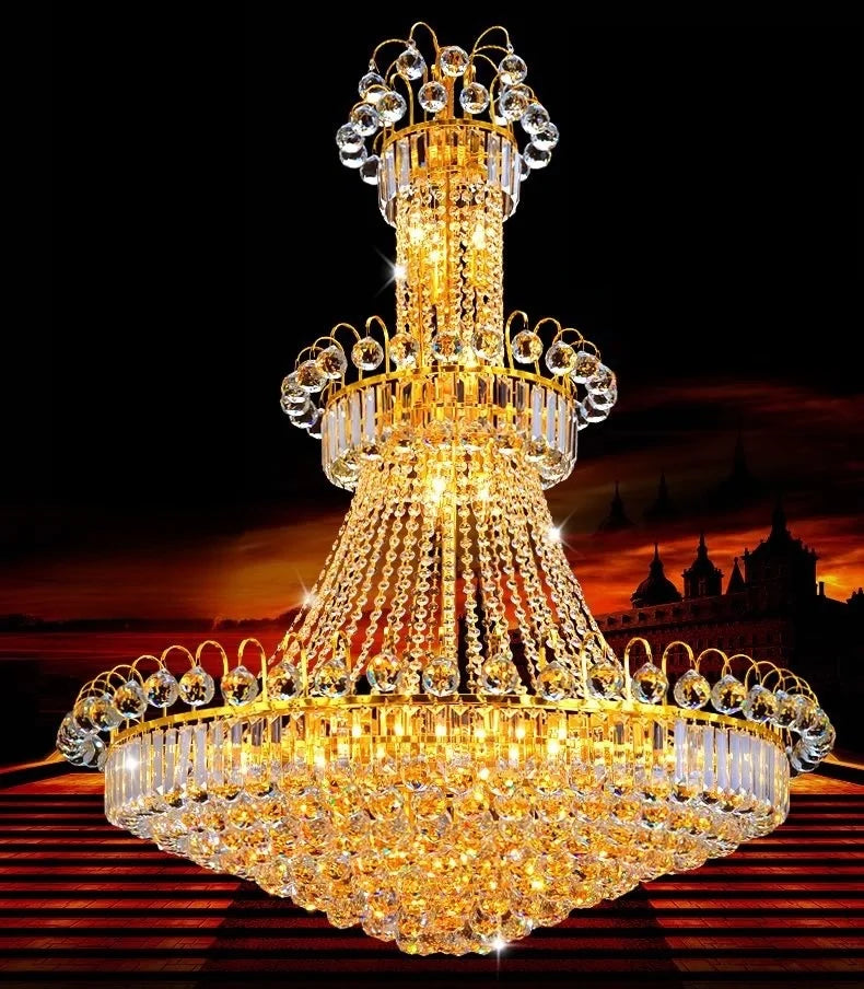 Afralia™ European-Style Large Chandelier for High Ceiling Living Room & Staircase