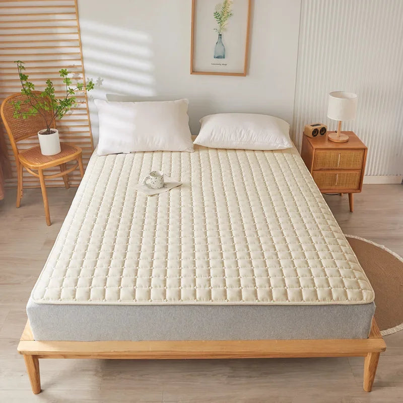 Afralia™ Soft Quilted Mattress Cushion for Home Bedroom, Non-Slip and Skin-Friendly