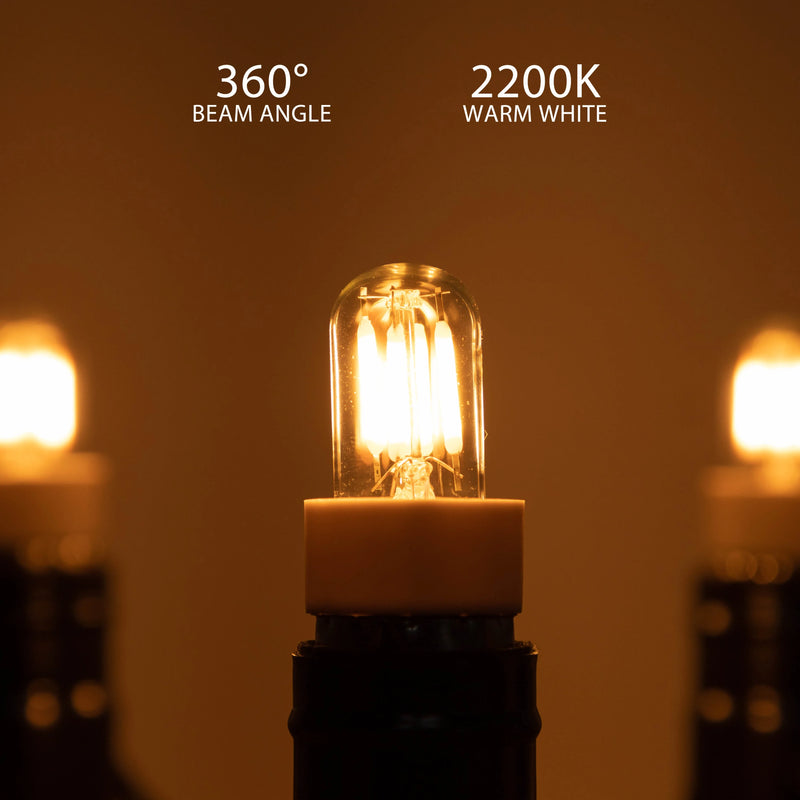 Afralia™ Vintage T20 LED Filament Mini Bulb, Dimmable, E12/E14 Base, 20W Equivalent