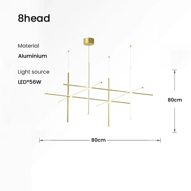 Afralia™ Modern Square Chandelier Light for Hotel & Dining Room Decoration