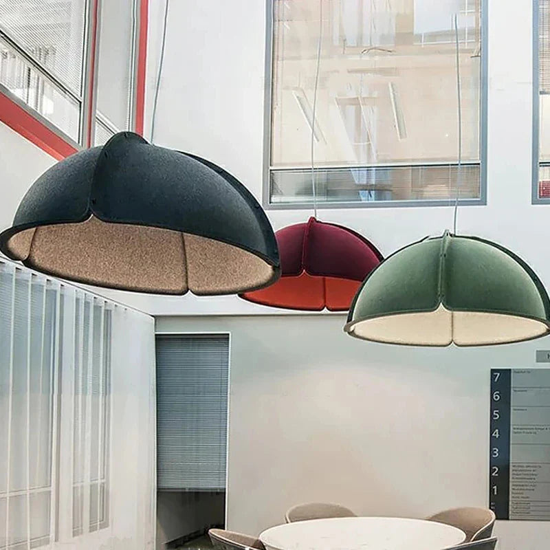 Afralia™ Nordic Felt Pendant Lamp LED Colorful Designer for Living Room Kitchen Island Dining Light