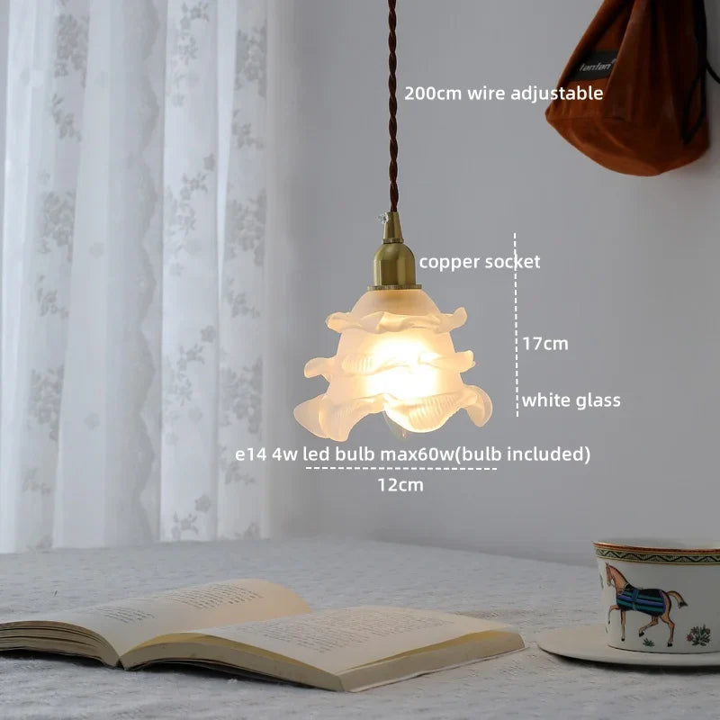 Afralia™ Copper Glass LED Pendant Lamps Modern Style Nordic Hanging Light Fixtures