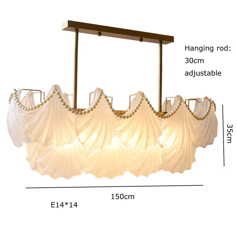 Afralia™ Crystal Pearl Chain Chandelier: Luxe Hanging Lamp for Exquisite Home Decor