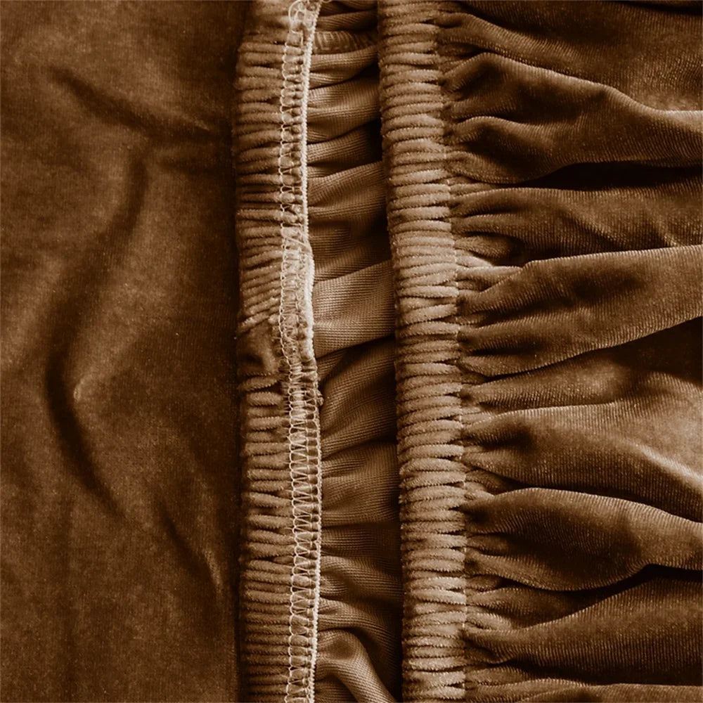 Afralia™ Velvet Office Chair Cover Slipcover: Stretch Spandex Seat Protector