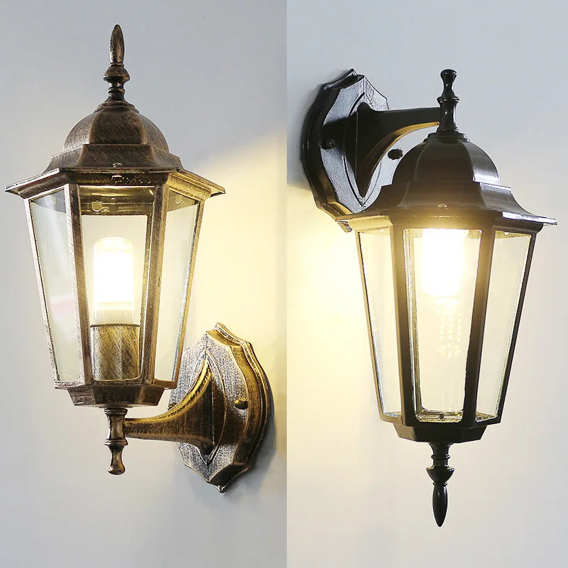 Afralia™ Retro Outdoor Wall Lamp E27 Waterproof Lighting for Courtyard and Balcony