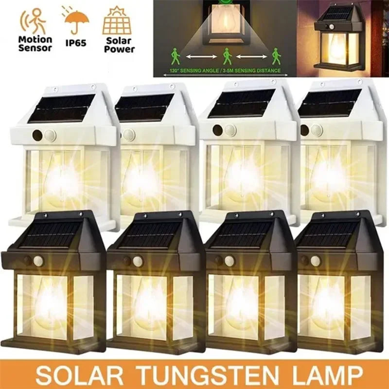 Afralia™ Solar Tungsten Filament Wall Lamp - Waterproof Garden Light