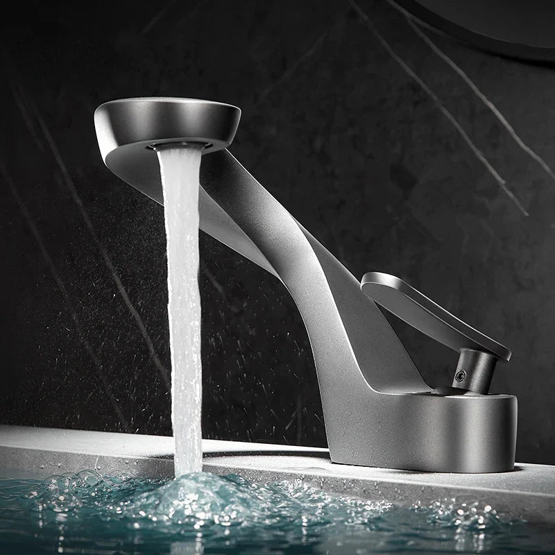 Afralia™ Waterfall Sink Tap Chrome Brass Bathroom Basin Faucet Cold Hot Mixer