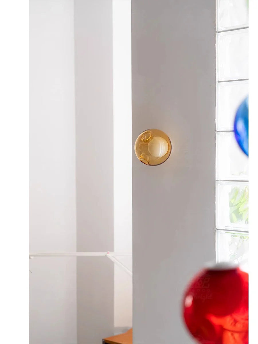 Afralia™ Luxury Glass Ball Wall Lights Home Decor Fashion Lamps