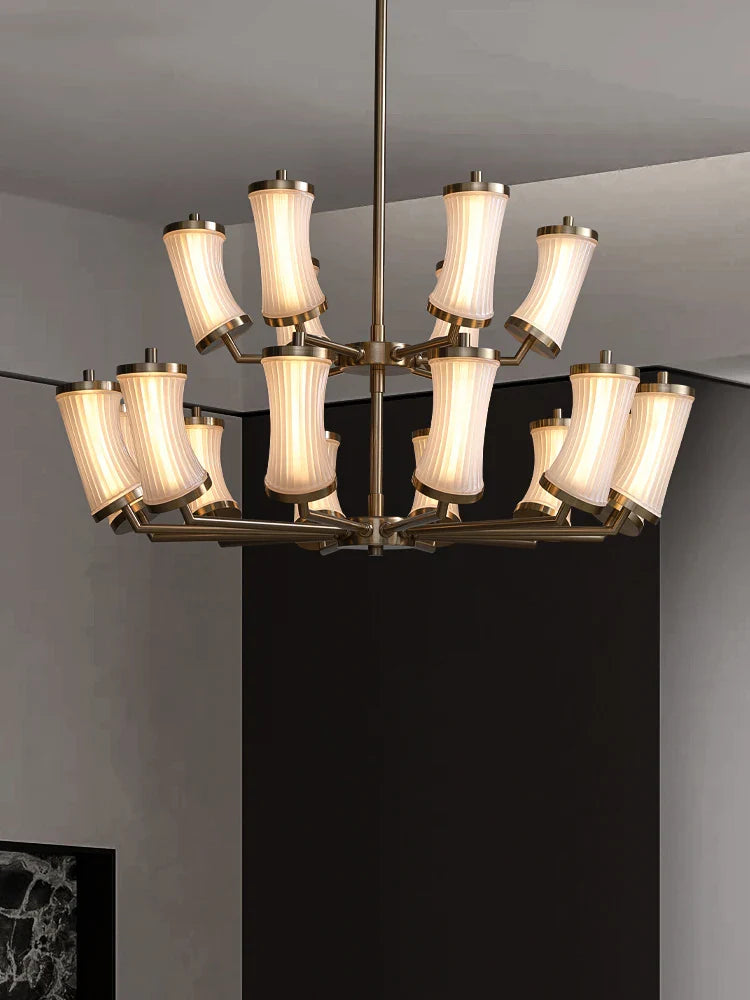 Afralia™ Modern Glass LED Ceiling Chandelier for Luxury Home Decor
