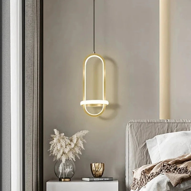 Afralia™ Scandinavian Style Copper Chandelier for Living Room and Corridor - Adjustable Small Size