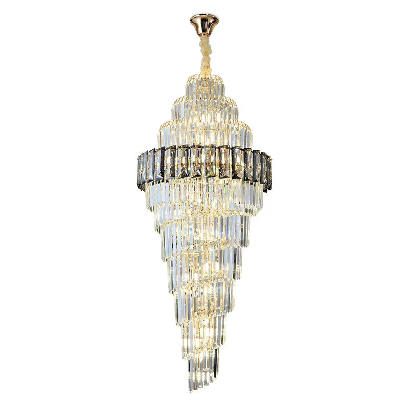 Afralia™ Crystal Spiral Chandelier for Luxury Spaces