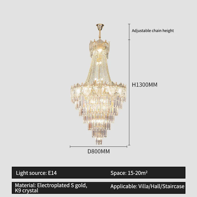 Afralia™ Elegant Simple Staircase Chandelier LED Livingroom Villa Creative Hotel Lighting