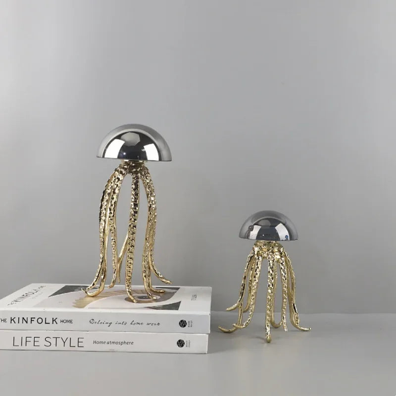 Afralia™ Crystal Jellyfish Sculpture - Marine Organism Figurine for Home Decor