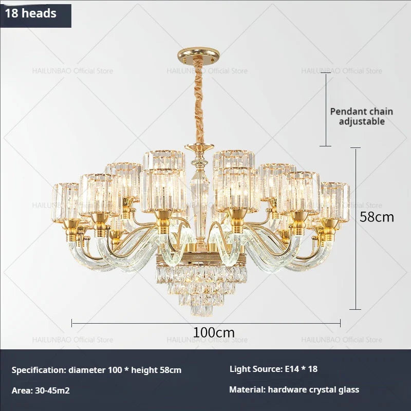 Afralia™ Crystal Chandelier: Luxury Nordic Home Lamps for Living Room, Bedroom, Dining & Study