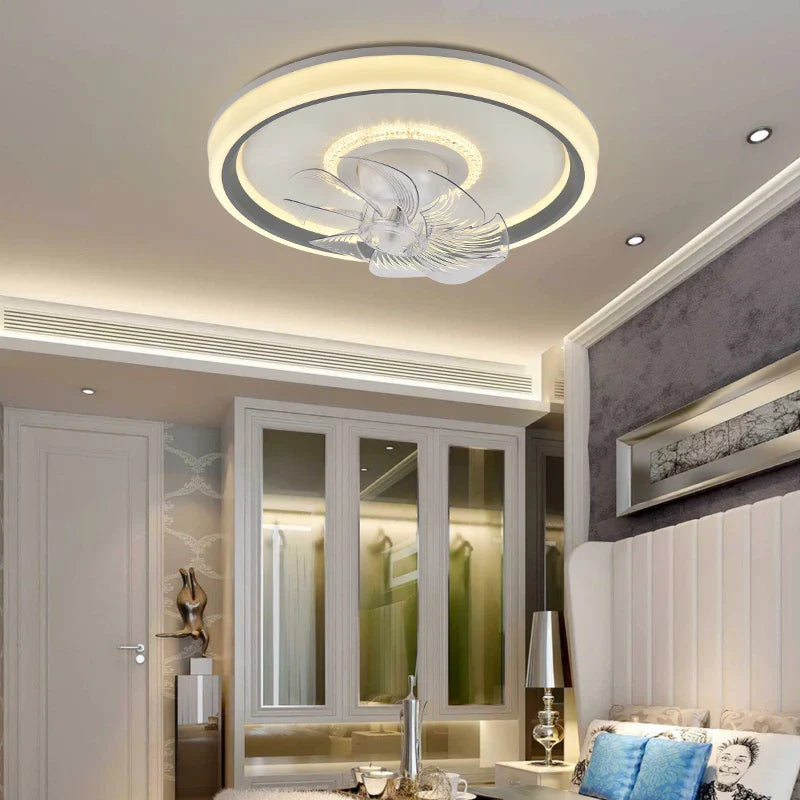 Afralia™ 6-Speed LED Ceiling Fan Light for Living Room - 360° Rotation