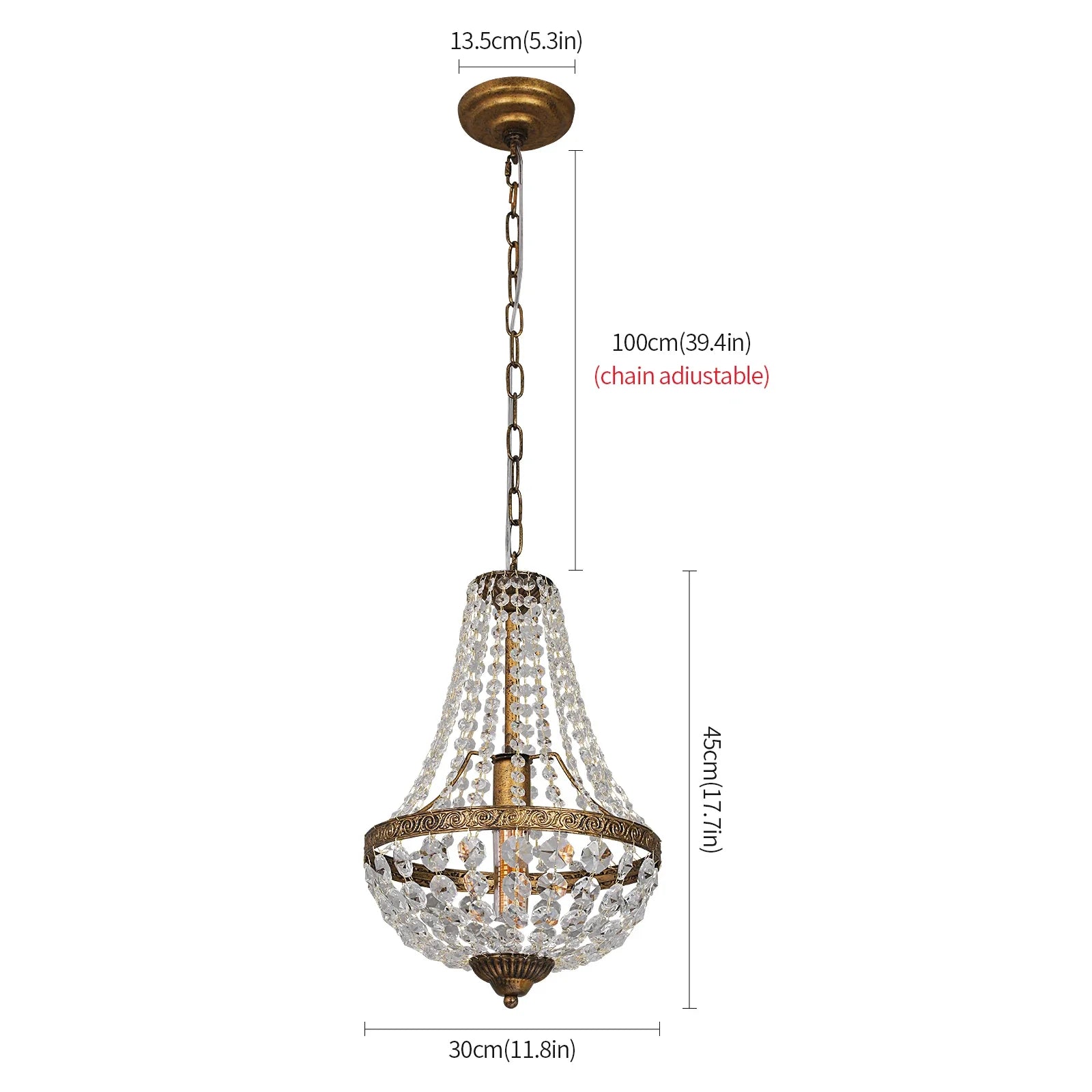 Afralia™ Luxury Crystal Basket Chandelier Pendant Light - Nordic Living Decor Fixture