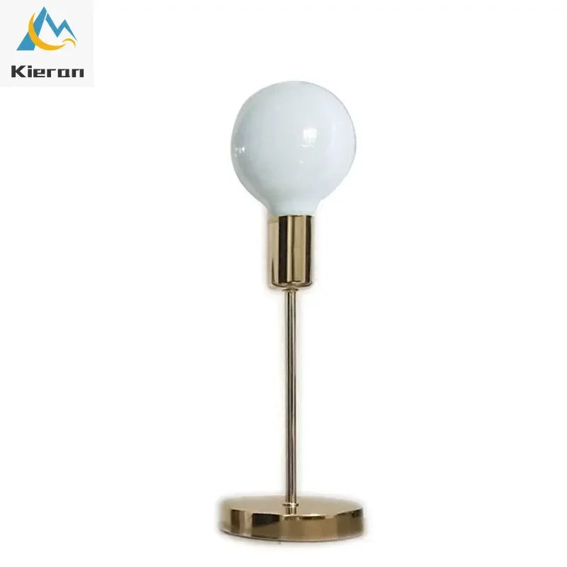 Afralia™ Golden Modern LED Bedside Lamp for College Dorm Study Desk