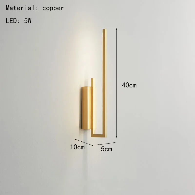 Afralia™ Brass Wall Sconce Dimmable Modern Lamp for Foyer, Bedroom, Restaurant, Aisle