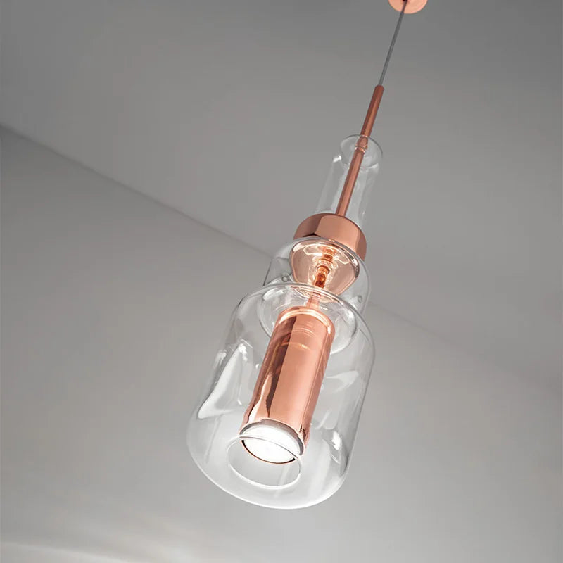 Afralia™ Cylindrical Glass Pendant Light: Modern, Nordic Design for Living Room, Restaurant, Kitchen