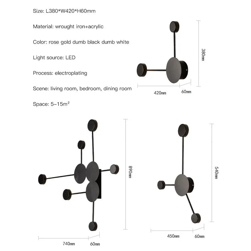 Afralia™ Nordic LED Acrylic Wall Lamp for Bedroom and Living Room Lighting