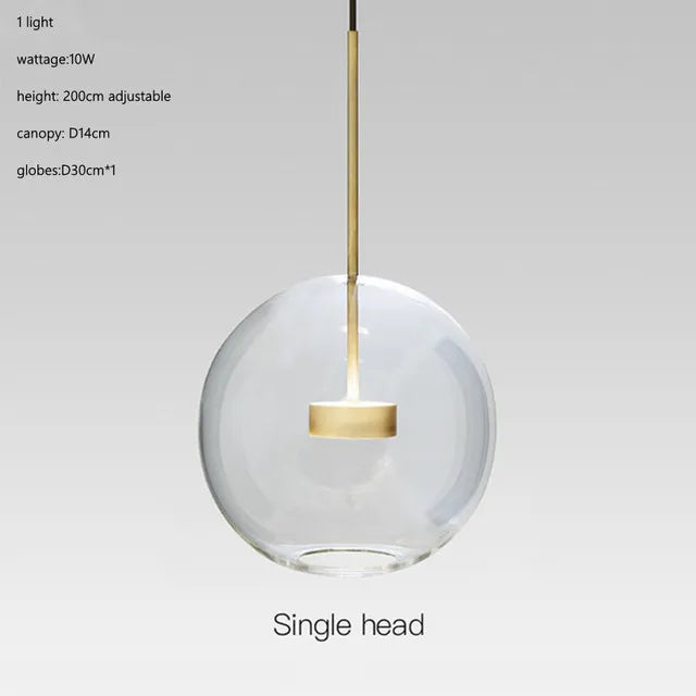 Afralia™ Glass Bubble Ball LED Chandelier Mickey Light for Modern Indoor Spaces