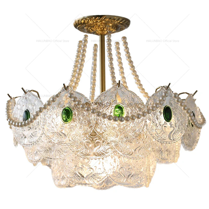 Afralia™ Crystal Chandelier: Modern Chic Pearl Light for Elegant Home Decor