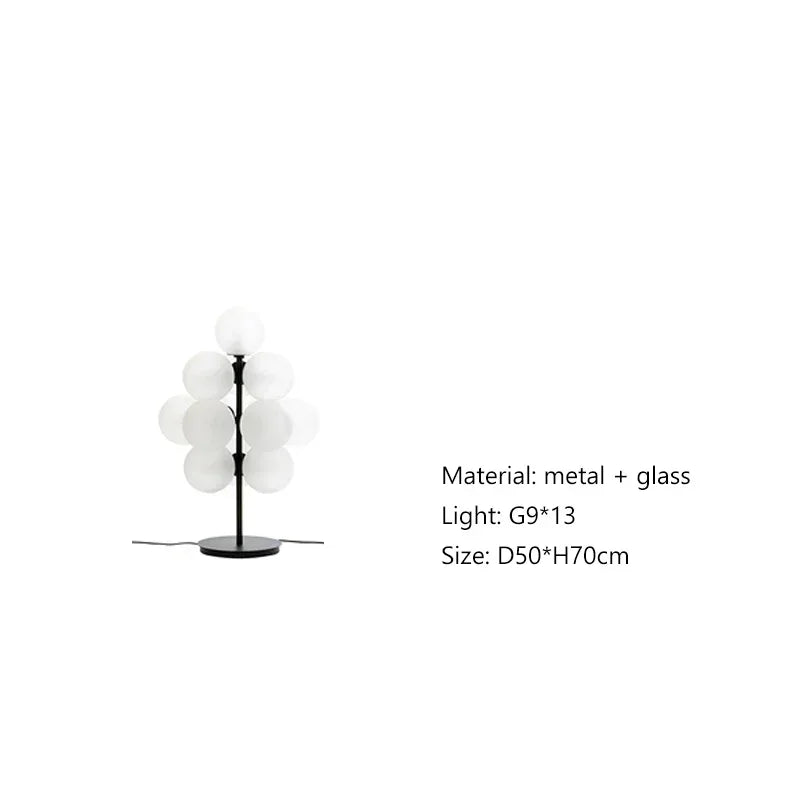 Afralia™ Bubble Glass LED Floor & Table Lamp Set for Modern Living Room & Bedroom