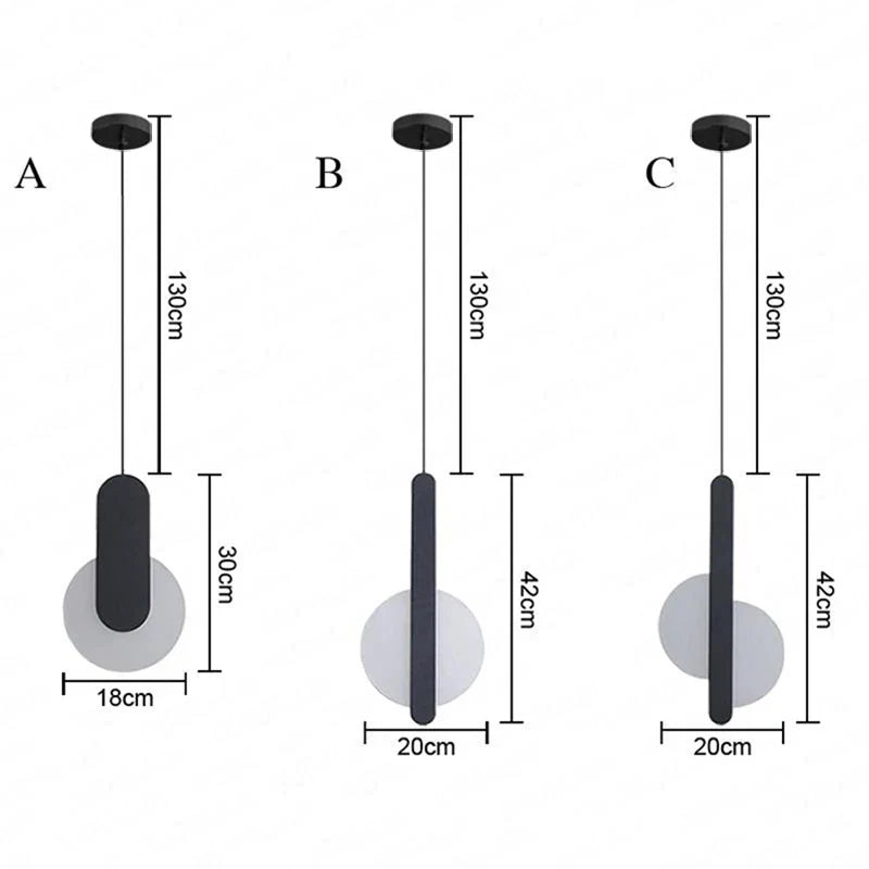 Afralia™ Modern Acrylic LED Pendant Lights - Black/White Hanging Lamp for Home Decor & Restaurants