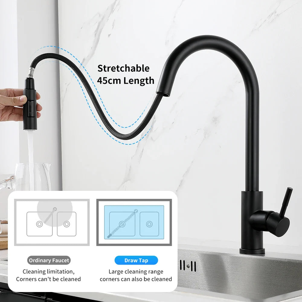 Afralia™ Smart Touch Kitchen Faucet with Sensor Technology and 360° Rotation