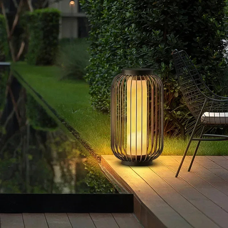 Afralia™ Solar Bird Cage Lawn Light for Park Villa Courtyard - Waterproof IP65