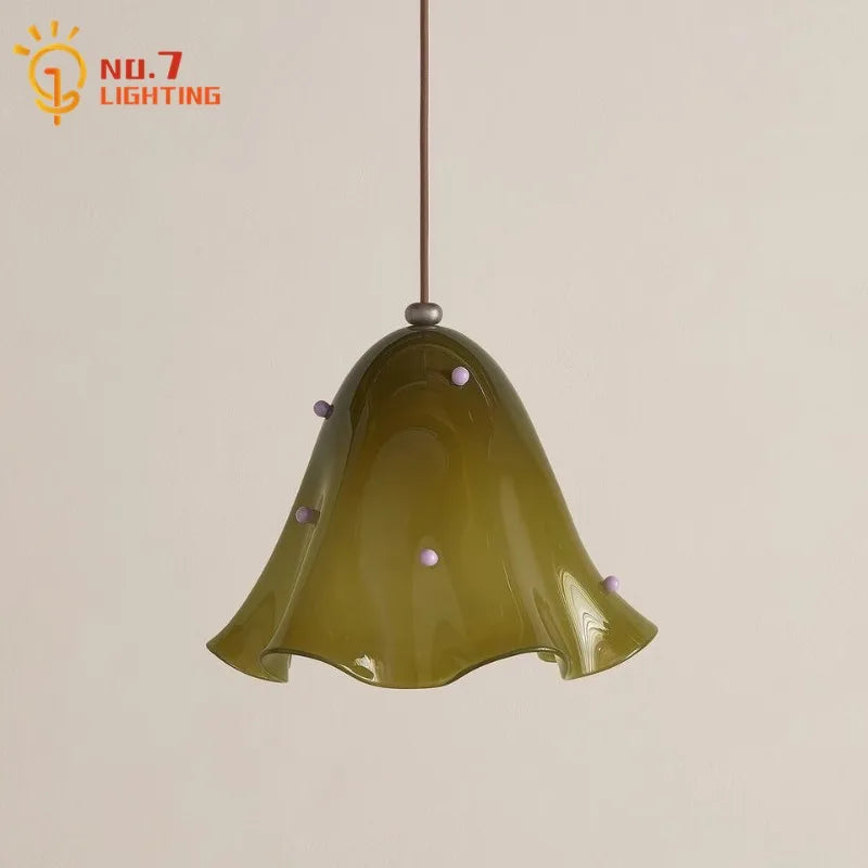 Afralia™ Glass Pendant Lights LED E27 Warm Atmosphere Modern Colorful Hanging Lamp