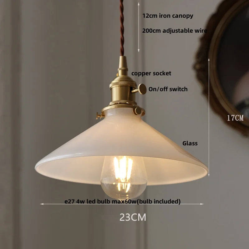 Afralia™ Nordic Glass Pendant Lights Adjustable Dining Room Modern LED Hanging Fixtures