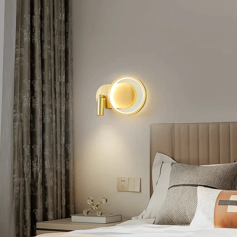 Afralia™ Modern Luxury LED Wall Light for Hotel Living Room & Bedside