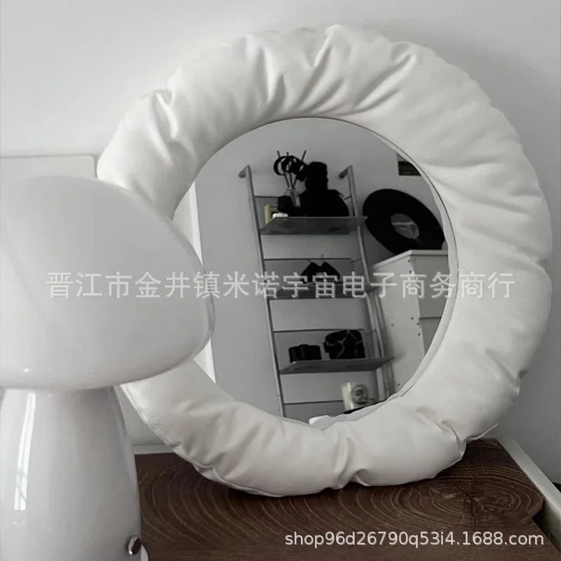 Afralia™ Metal Style Pillow Mirror with LED Light for Stylish Home Decor