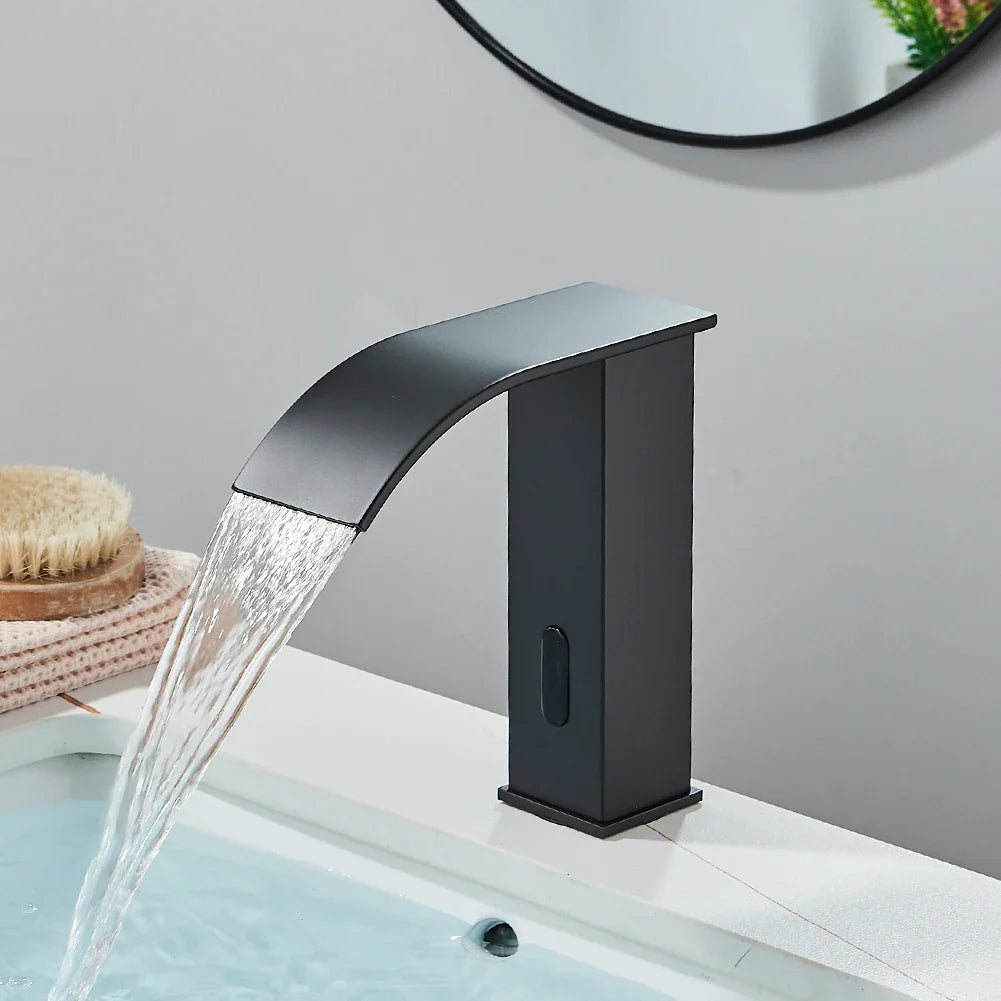 Afralia™ Smart Sensor Waterfall Basin Faucet - Touchless Automatic Mixer Tap