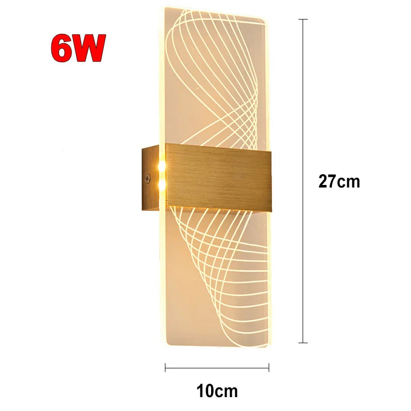 Afralia™ Acrylic Touch Sensor LED Wall Lamp, Modern Sconces, 6W Indoor Lighting for Home Decor