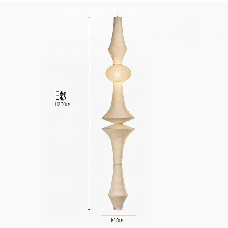 Afralia™ Akari Noguchi Vintage Pendant Lights LED E27 for Bar Loft Studio