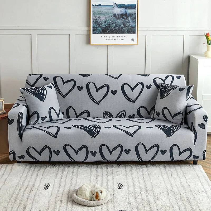 Afralia™ Stretch Sofa Cover Slipcover for 3 Seater Couch - Print Protector