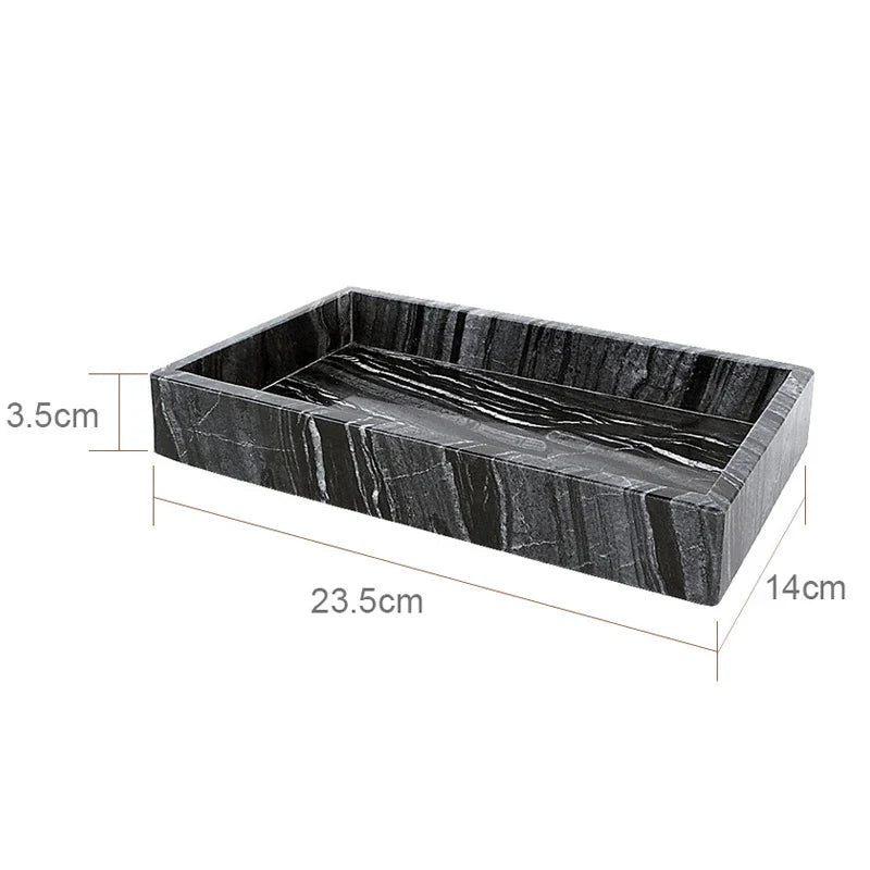 Afralia™ Tree Black Marble Bathroom Accessories Set: Toothbrush Holder, Soap Dispenser, Soap Dish