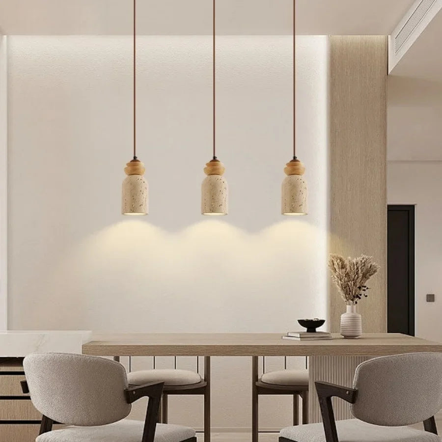 Afralia™ Wood LED Pendant Light for Home Decor and Ambiance