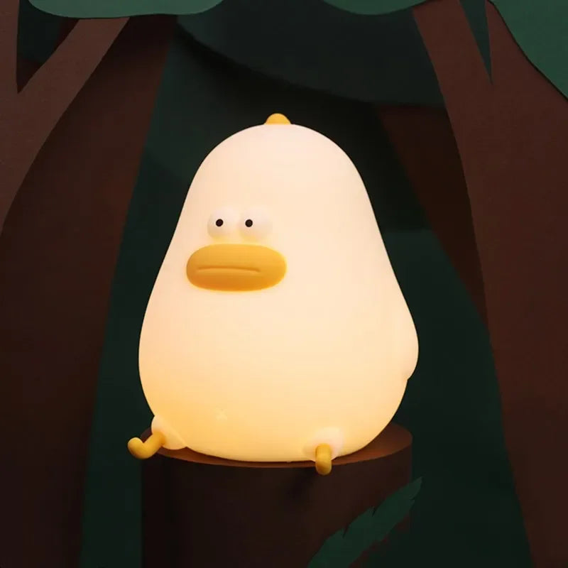 Afralia™ Little Fat Chicken Night Light USB Charging LED Kids Room Gift