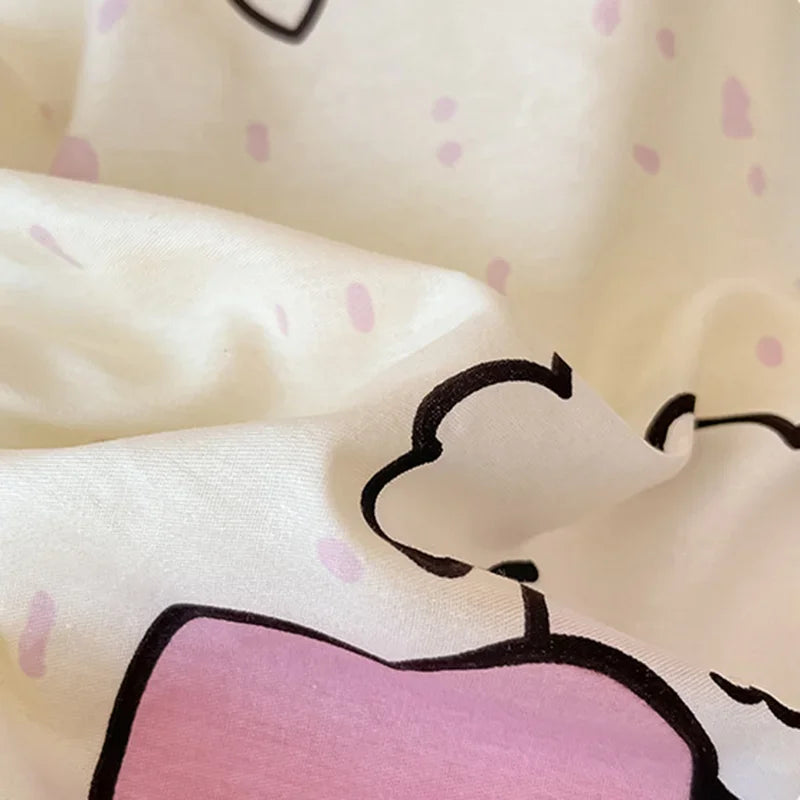 Afralia™ Cartoon Printed Cotton Quilt Cover Set - Soft, Breathable, Colorfast Bedding