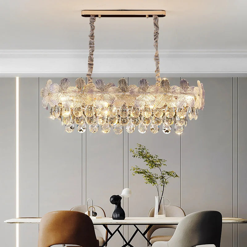 Afralia™ Crystal Chandelier: French Cream Style Light Luxury for Living Room and Master Bedroom