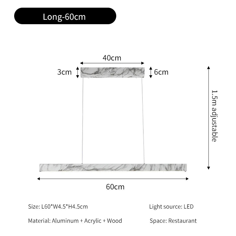 Afralia™ Square Marble Chandelier: Nordic Modern Living Room Pendant Light & Dining Lamp