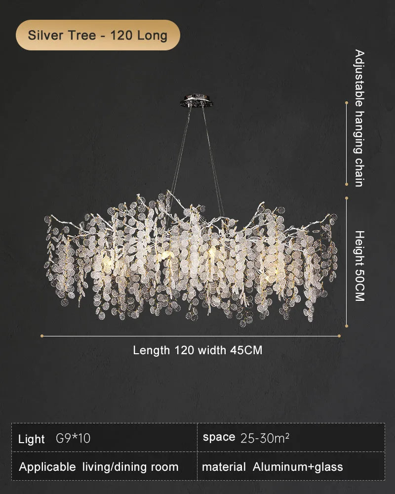 Afralia™ Luxury Crystal Branch Pendant Lamp for Dining Room, Hotel Lobby, and Living Room