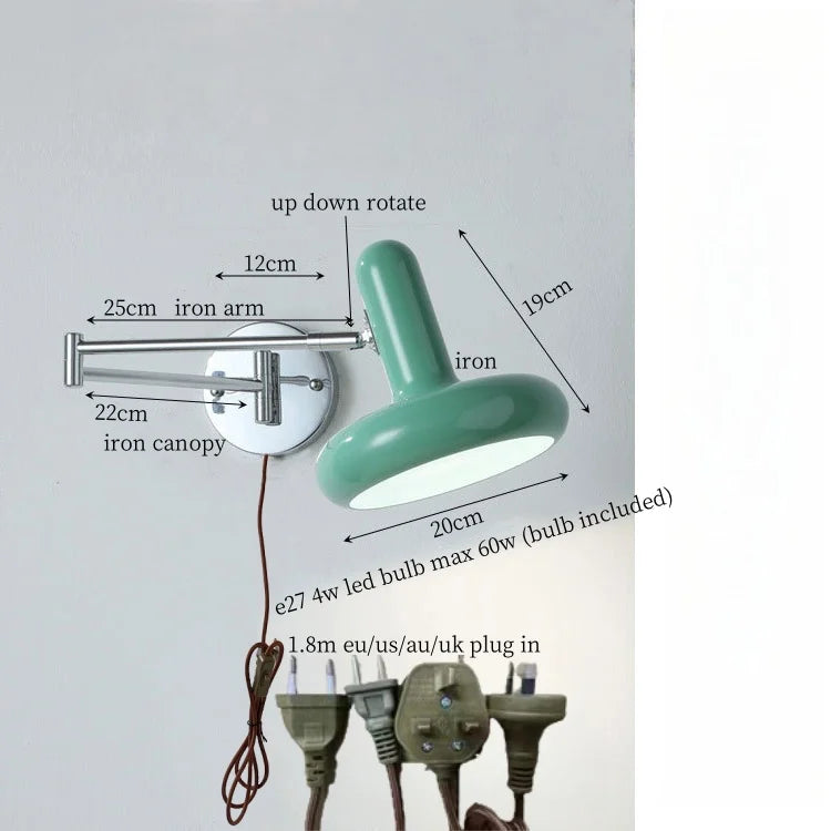 Afralia™ Milky Green LED Wall Sconce - Modern Nordic Iron Art Lamp